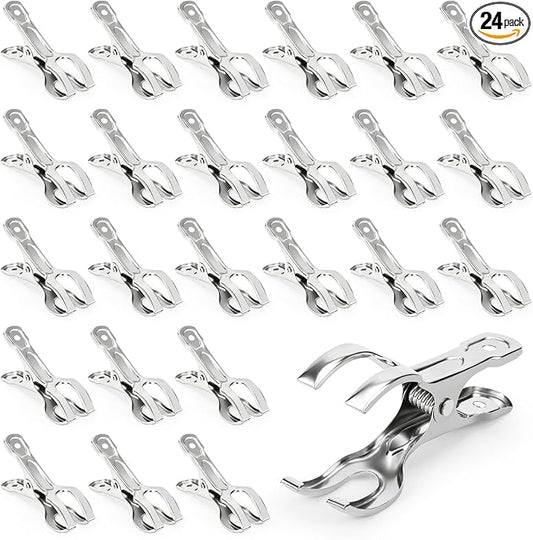 24 Pack Spring Clamps, Backdrop Clips, 3.3 Inch by Nagoofun