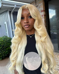 Alididi Skinlike Real Hd 613 13x6 Lace Front Wig Human Hair Pre Plucked Bleached Knots 200% Density 0.10mm Ultra-Thin Invisible Lace Blonde Wig Human Hair Body Wave For Women 20 Inch