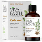 Cedarwood Essential Oil – Pure & Natural Woodsy Oil for Diffuser, Hair, Face, Skin Care, Aromatherapy, Scalp & Body Massage, Soap & Candle Making – with Dropper, 1 Fl Oz