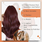 Full Shine Tape in Extensions Wine Red Tape in Hair Extensions Human Hair for Women 16 Inch Human Hair Extensions Seamless Skin Weft Tape ins Human Hair 50 Gram 20 Pcs Burgundy Hair Extension