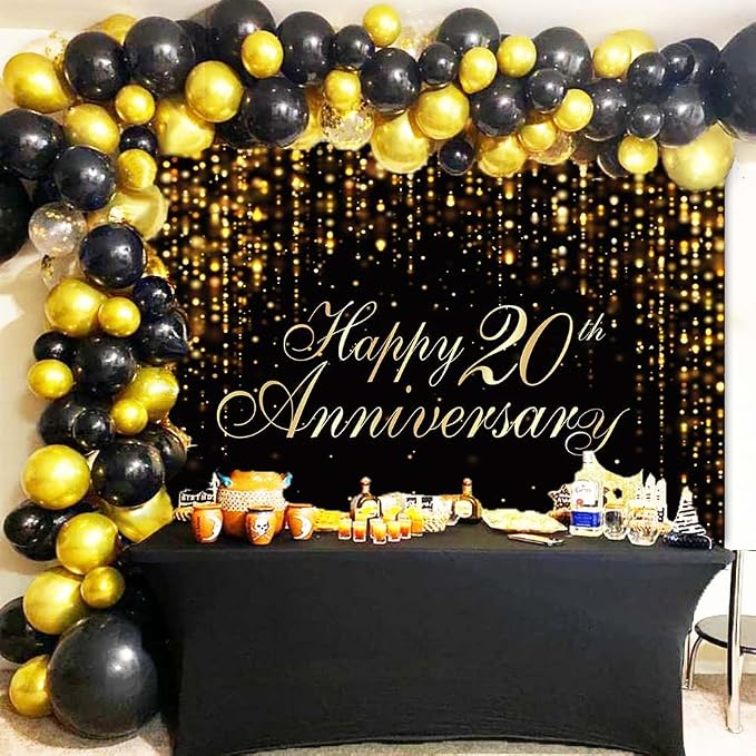 Happy 20th Anniversary Backdrop - Image 4