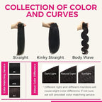 Lashey Clip in Hair Extensions Real Human Hair, Kinky Straight 14 Inch 7pcs 120g #1B Natural Black Remy Human Hair Extensions Natural Thick Clip in Hair Extensions for Black Women