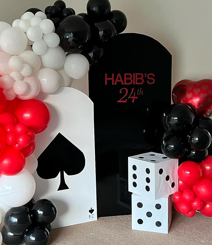 Red White Black Balloons Arch Kit - Image 5