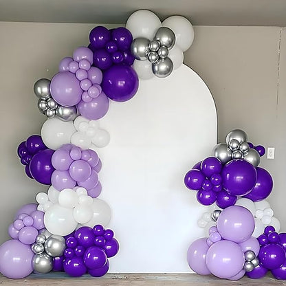 Awenztech 122pcs Dark Purple Balloons, 18 12 10 5 inch Purple Balloons - Image 9