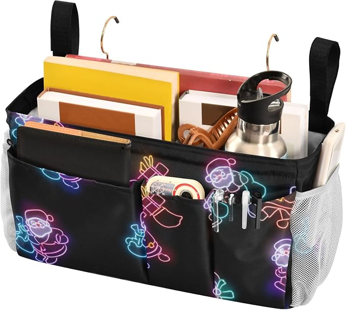 Bedside Caddy Metal Frame Hanging Organizer Bunk Bed Dorm Accessories Hook And - Image 3