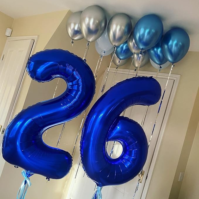 40 Inch Navy Blue 26 Number Balloons Giant Jumbo Huge 26 or 62 Foil Mylar - Image 5