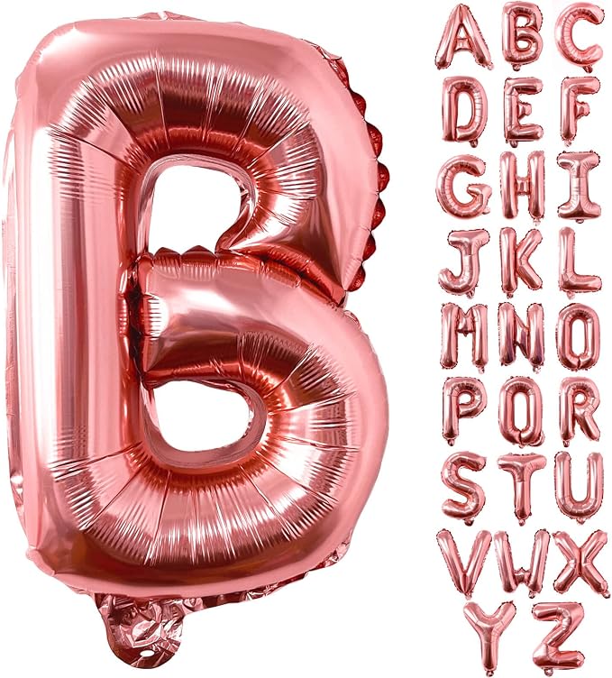 Lovoir 40 Inch Large Rose Gold Letter B Balloons Big Size Jumbo Mylar Foil by Lovoir