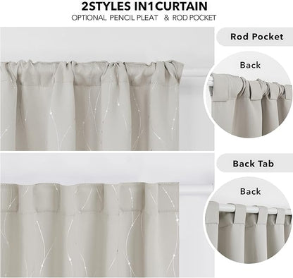 Deconovo Blackout Back Tab Curtains - Image 4
