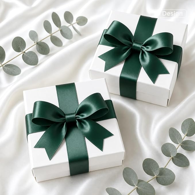 KINGLAKE Hunter Green Satin Ribbon - Image 4