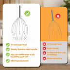 YEZY Head Massager 20 Fingers Head Scratcher Scalp Massager, Back Scratcher, Stocking Stuffers for Scalp Massage Back Massage (Black)
