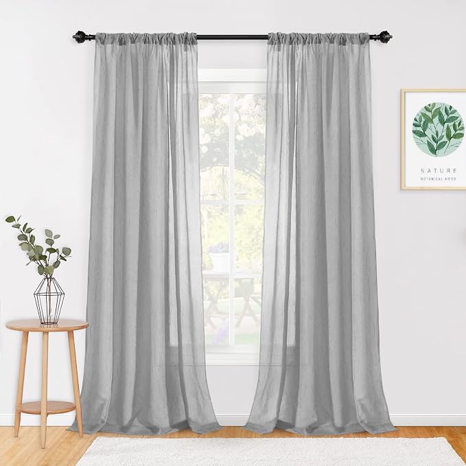 MYSKY HOME Crushed Voile Sheer Curtains by MYSKYHOME