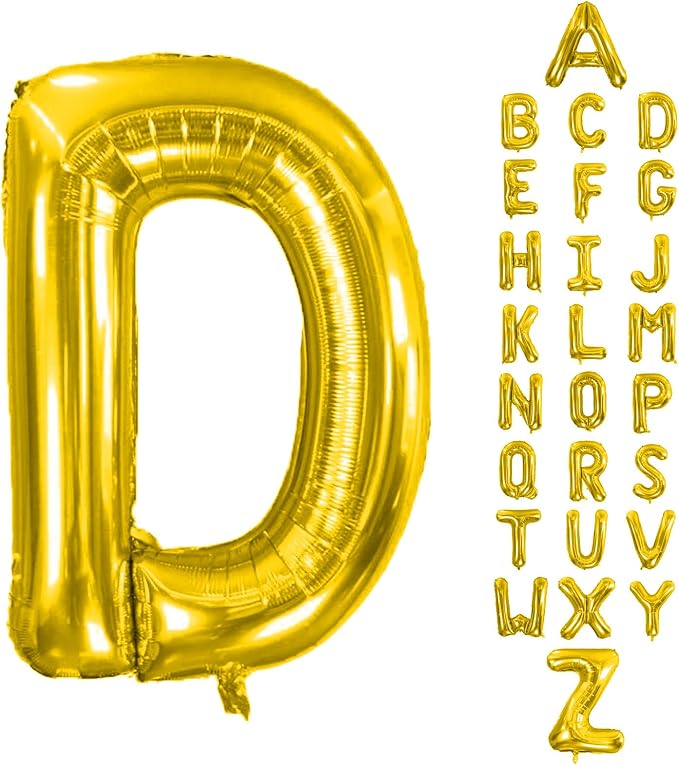 Letter Balloons Gold 40 Inch D Large Giant Big Foil Mylar Balloon | by Unknown