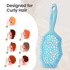 AIMIKE Glacier Detangling Brush, Pain-Free Detangler Brush for Curly Hair Wet & Dry Use, Glide Through Tangles with Ease, Vented Hairbrush for Women's 2c to 4c Curls, Blue