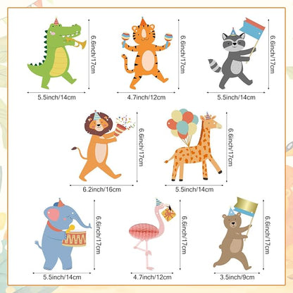 Hooqict Party Animal Banner Animal Birthday Party Decorations Happy Birthday - Image 2