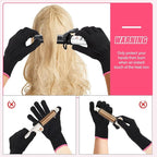 Suhine 20 Pcs Professional Heat Resistant Gloves for Hair Styling Curling Heat Resistant Work Gloves