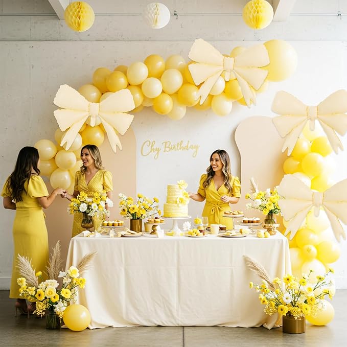 Vuzvuv 5 Pcs 30 Inch Foil White Bow Balloons - Image 6