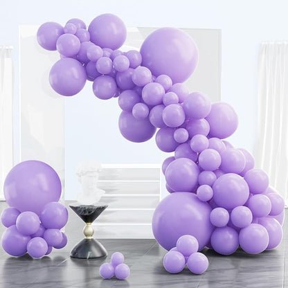 PartyWoo Lavender Balloons 85pcs Light Pastel Purple Lilac Color | 18 12 10 5 by PartyWoo