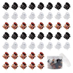50 PCS Mini Hair Claw Clips， Bangs Strong Grip Multifunction Clamp Clips. (Black + Transparent white + brown)