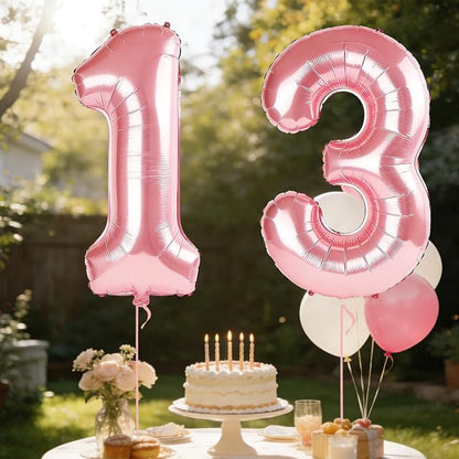 40 Inch Number 13 Balloons for 13th Birthday Party Decorations, 0-100 Jewelry - Image 3