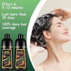 Natural Wine Red Hair Dye Shampoo for Gray Hair, 3-IN-1 Burgundy Hair Dye Shampoo, Red Hair Dye for Men Women Colors in Minutes, Easy to Use, Instant Hair Dye for All Hair Types（Wine red