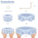 Face Wash Set - Microfiber Wristbands & Headband for Spa-Like Facial Cleansing