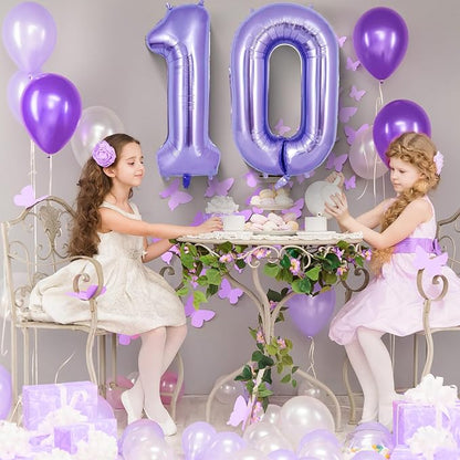 Purple Number 0 Balloon 40 Inch, Big Large Foil Helium Number Balloons - Image 4