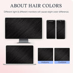 DOORES Human Hair Clip in Extensions 20 Inch 110g 7pcs, Invisi Edge Seamless Real Human Clip in Hair Extensions Invisible Remy Virgin Clipins Straight Skin Weft Thickening, 1B Natural Black