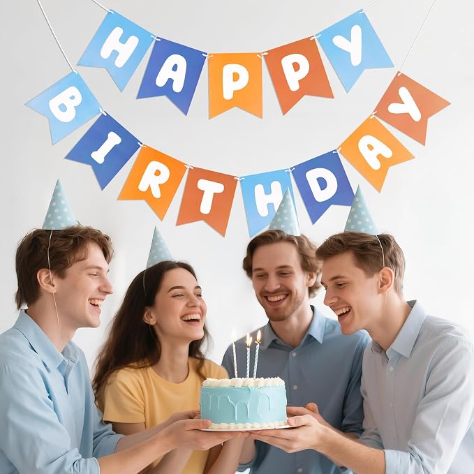 Happy Birthday Banner Birthday Party Banner NO DIY Happy Birthday Sign | - Image 6