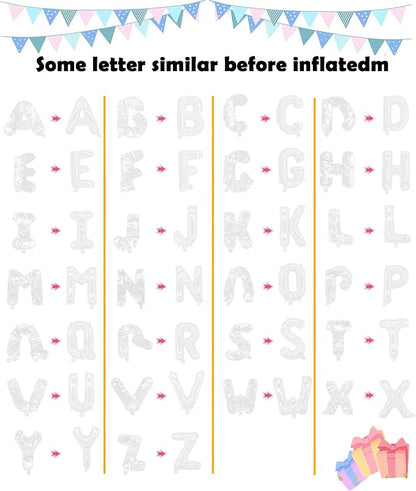 Letter Balloons 16 Inch Mylar Foil Alphabet Letter A-Z Balloons Set - Image 2