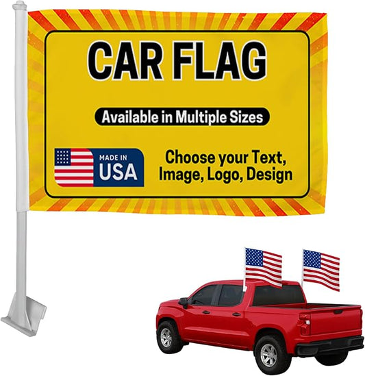 DC Custom Car Flag Pole Window Custom Flag by DreamController