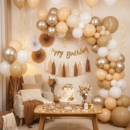 RUBFAC Beige and Champagne Balloons - Image 7