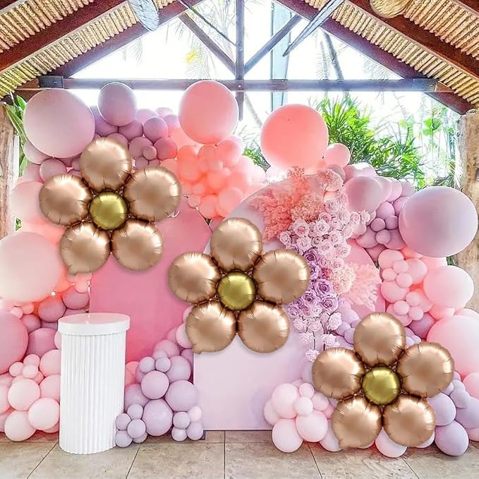 Daisy Balloons Birthday Party Decorations Rose Gold Flower Daisy Balloon Kit - Image 4