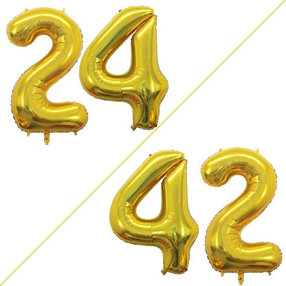 Number 24 Balloons for 24th Birthday Party Decorations, 42 Inch Jumbo Foil - Image 2