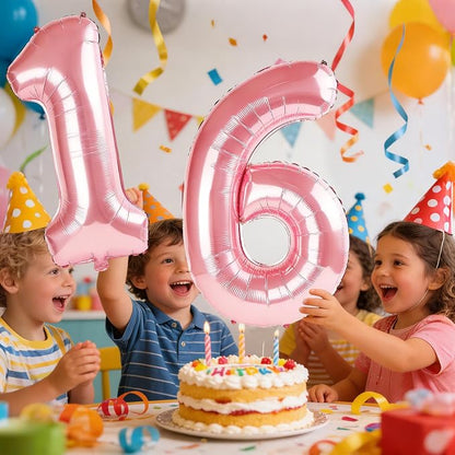 40 Inch Number 16 Balloons for 16th Birthday Party Decorations, 0-100 Jewelry - Image 2