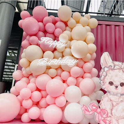 412Pcs Pink Balloon Arch Garland Kit, 18 12 10 5 Inch Pink White Balloon Arch - Image 5