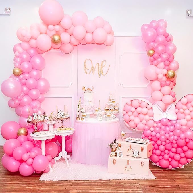 PartyWoo Pearl Pink Balloons 50pcs Light Pastel Baby Pink Color | 12 Inch - Image 5
