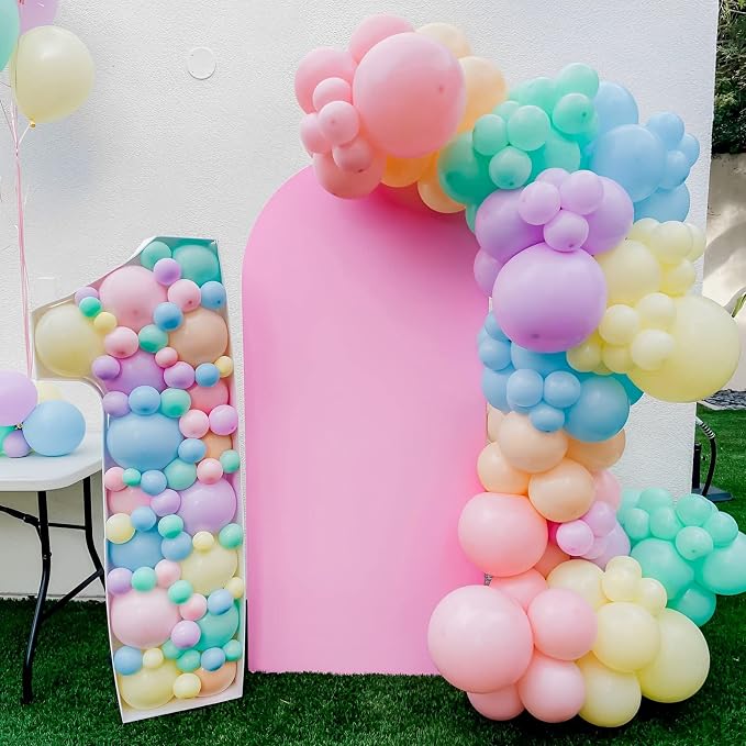 Voircoloria 105pcs Light Pink Pastel Pink Party Latex Balloons, 12inch | - Image 5