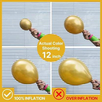 PartyWoo Gold Balloons 100pcs Metallic Gold Chrome Color 5 Inch | Balloons - Image 5