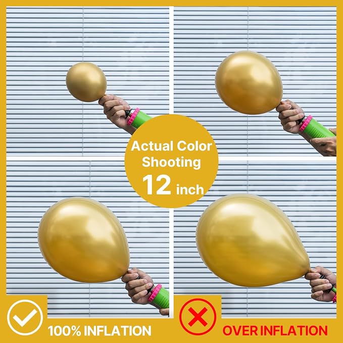PartyWoo Metallic Gold Balloons 50pcs Chrome Gold Color 5 Inch | Balloons - Image 4