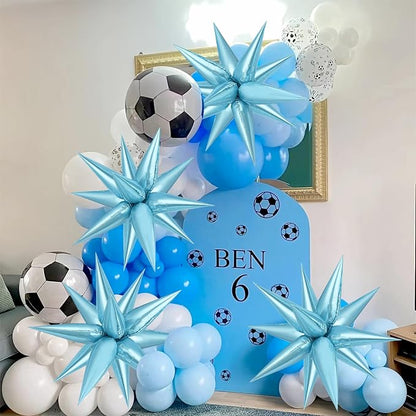 Light Blue Star Balloons, Frozenn Party Decorations Supplies, Birthday Wedding - Image 2