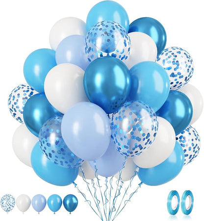 Blue & White Balloons Set by BIAPIAN