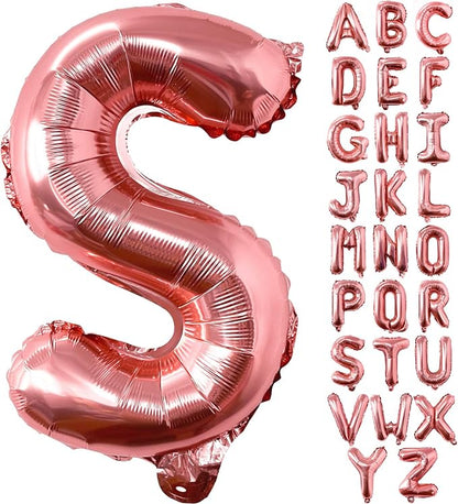 Lovoir 40 Inch Large Rose Gold Letter S Balloons Big Size Jumbo Mylar Foil by Lovoir