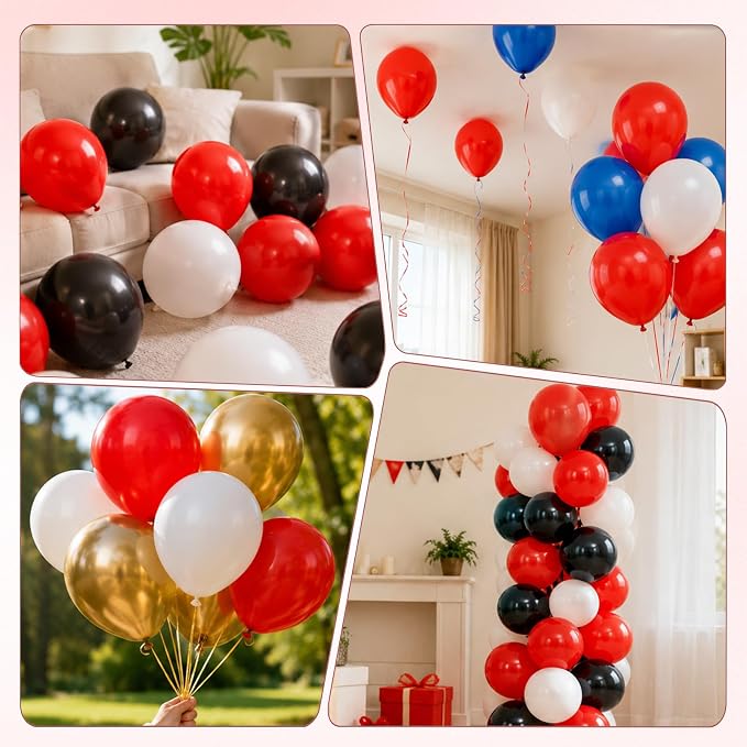 Red Balloons, 12 Inch Red Latex Party Balloon | 30 Pack Helium Balloons - Image 6