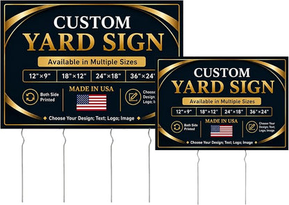 Custom Signs Outdoor by BCB Print 24x18, Personalized Signs, Printed in USA | by BCB