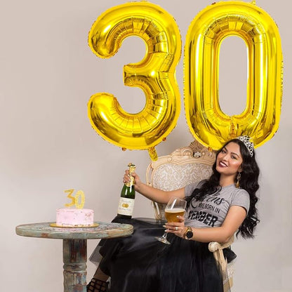 Gold Number Balloons Birthday Balloons - Image 6