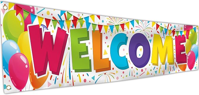 Welcome Banner - Welcome Home Banner 6 x 1.3ft - Welcome Back Decorations by Bravita