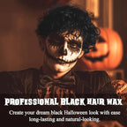 VOLLUCK Temporary Hair Clay Pomades 4.23 oz, Natural Hair Dye Material Disposable Hair Styling Clay Ash for Cosplay. Halloween, Party (Jet Black)
