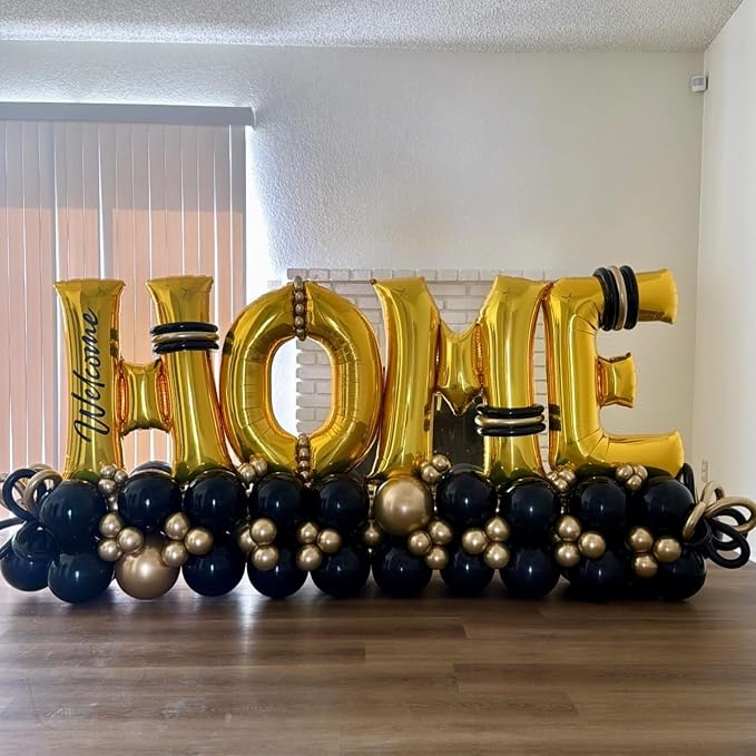 Gold HOME Balloons 40 Inch, Large HOME Letter Banner - Image 5