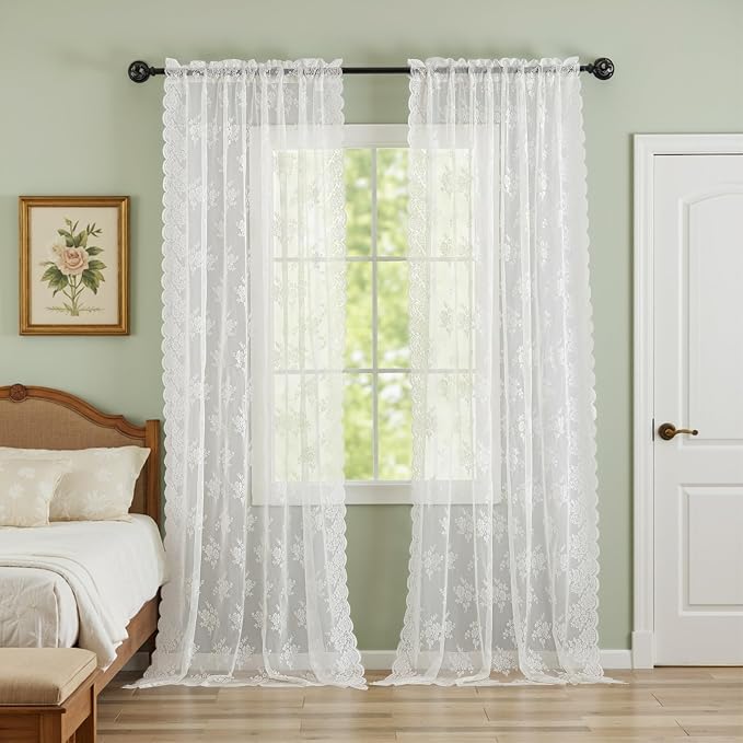Kotile Vintage Ivory Lace Curtains by Kotile+Curtains