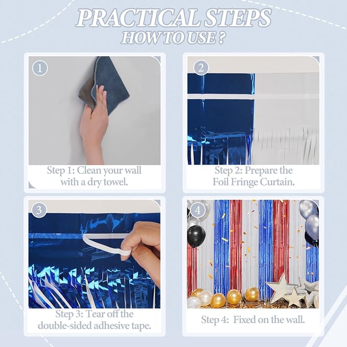 DECOCKRAT 2 Pack Foil Fringe Backdrop - Image 2